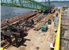 Pipeline barge deck operations — Keith Arjoon project
