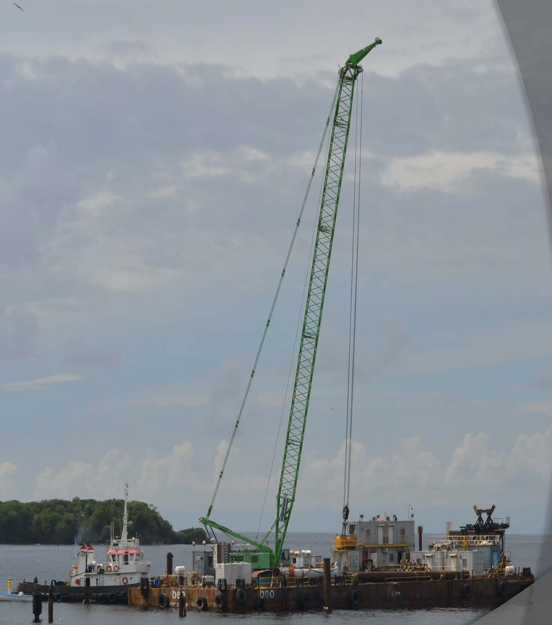 Crane barge & tug — nearshore heavy lift — Keith Arjoon project